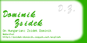 dominik zsidek business card